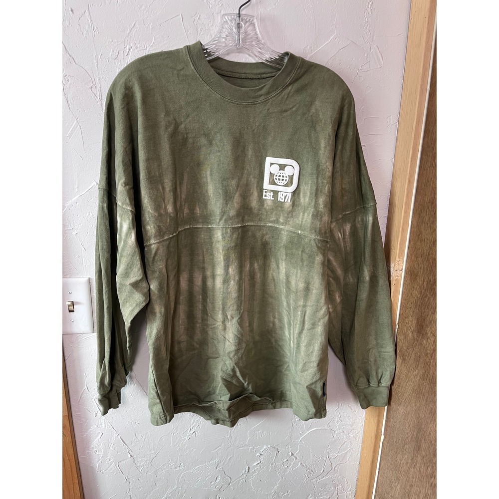 Disney Spirit Jersey Walt Disney‎ World Est 1971 Olive Green Mineral Wash Small